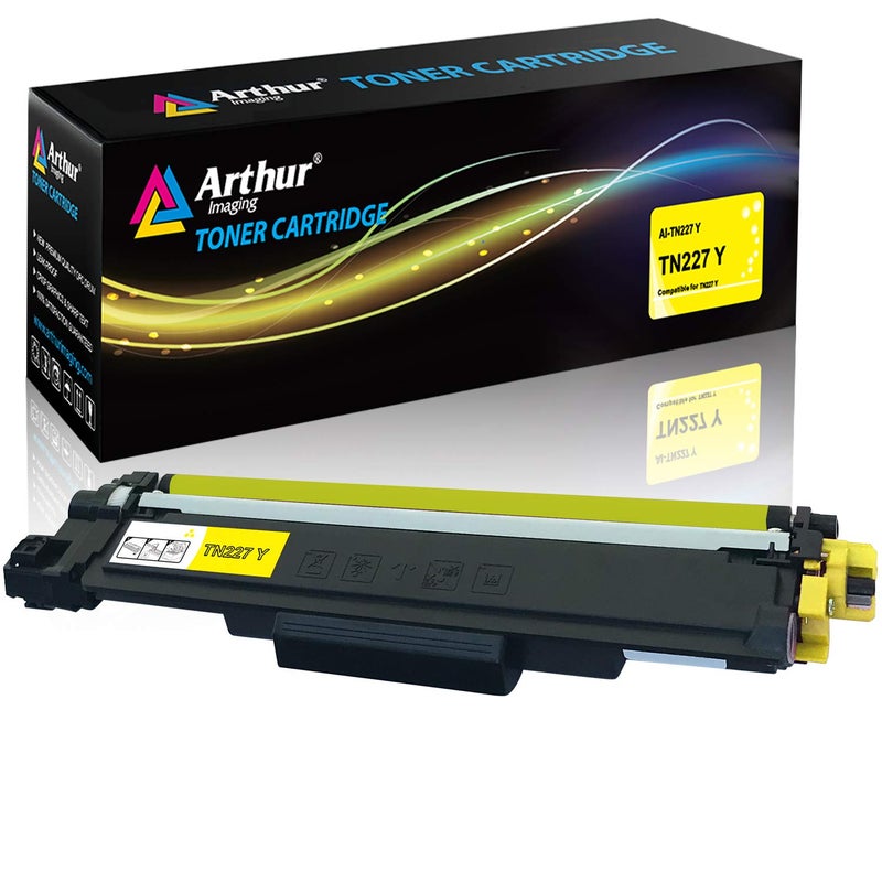 Arthur Imaging with CHIP Compatible Toner Cartridge Replacement for Brother Tn227 (Yellow, 1 Pack) (TN227Y) - Image 1